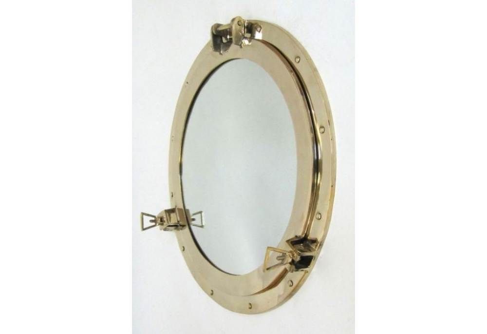 Solid Brass Shipu0027s Porthole Mirror, 20