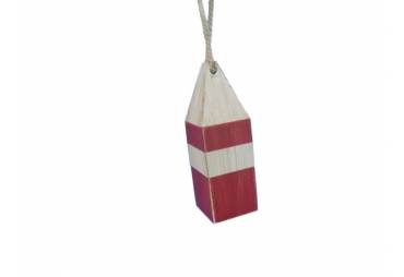 Wooden Rustic Red Chesapeake Bay Decorative Crab Trap Buoy 8"