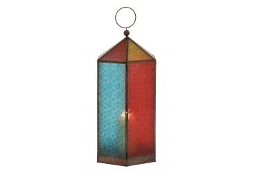 Colorful Metal Glass Lantern