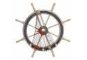 Decorative Ship Wheel with Fishing Net and Shells 