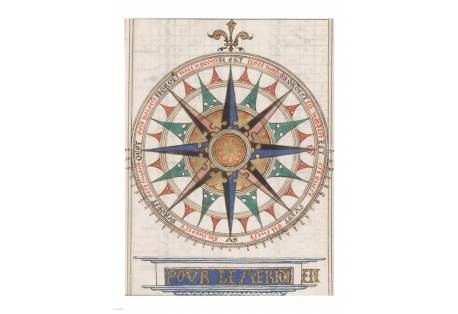 Nautical Wall Decor Guillaume Brouscon Compass France, 1543 