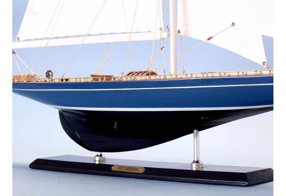 America's Cup Velsheda J Class Wooden Sailboat Model