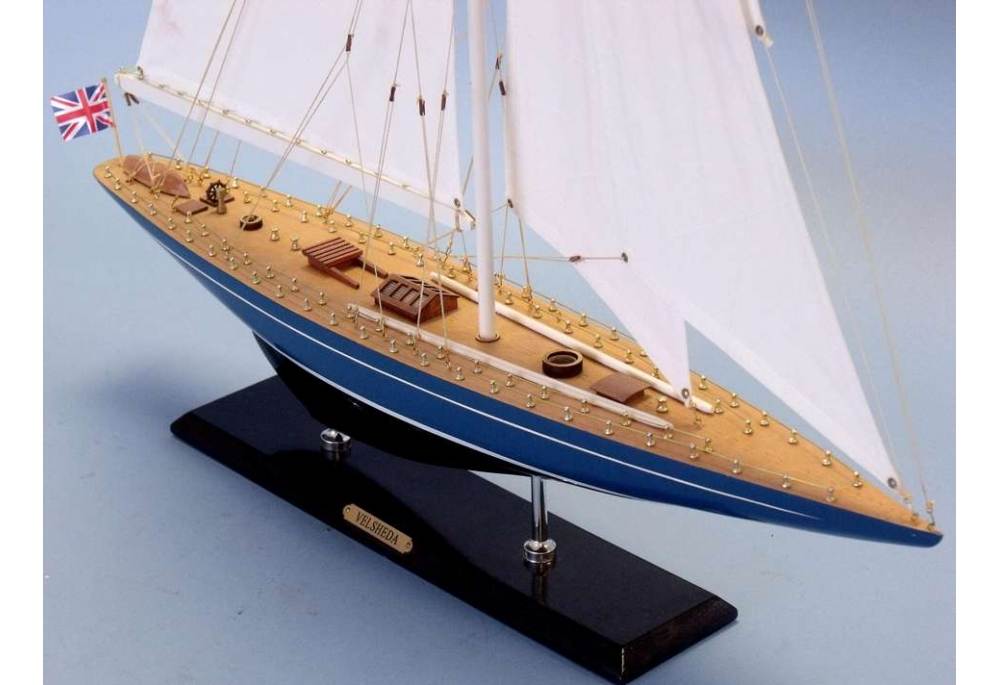 America's Cup Velsheda J Class Wooden Sailboat Model