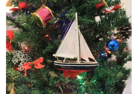 Decorative American Sailboat Christmas Tree Ornament  