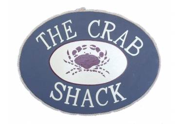 Wooden The Crab Shack Beach Sign 12"