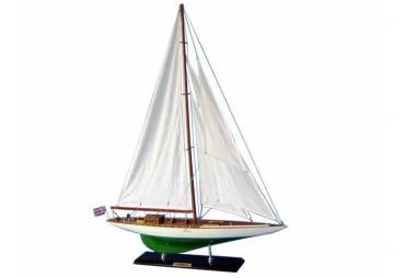 Shamrock America' Cup Sailboat Wooden Yacht Model