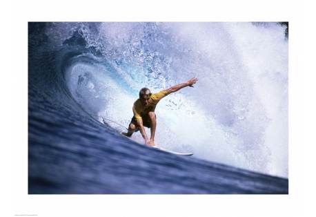 Art Poster Surfing North Shore Oahu Hawaii USA  