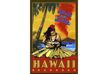 Aloha From Waikiki Art Poster 