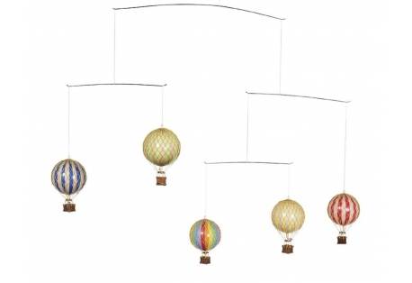 Nursery Hanging Decor Flying the Skies Hot Air Balloon Mobile  