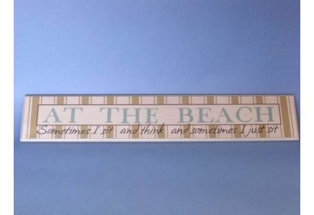 Wooden At the Beach Sign 23"