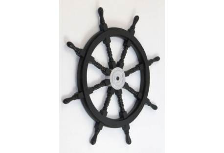 Decorative Wooden Black Pirate Ships Wheel 