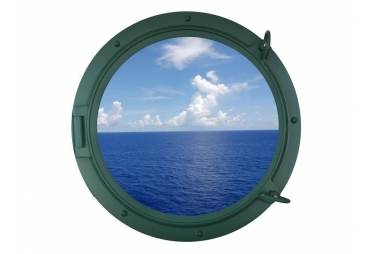 Green Ship Porthole Window 24" 