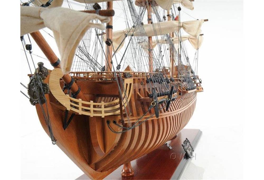 1690 san felipe open hull tall ship model