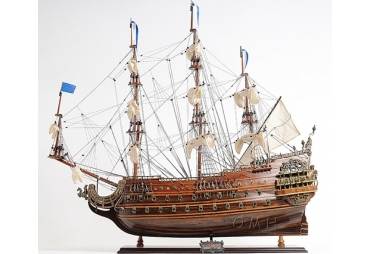 1668 Soleil Royal Tall Ship Wooden Model 28" French Warship