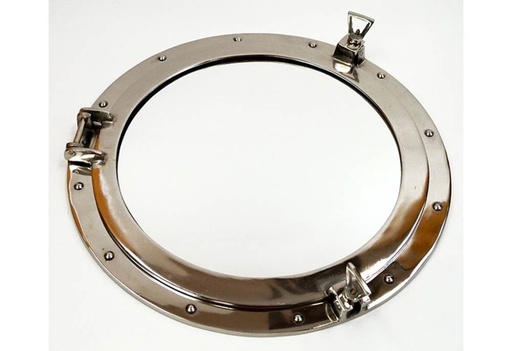 Aluminum Decorative Porthole Mirror, Chrome Porthole Mirror Next