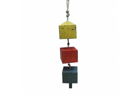 Wooden 3 Square Buoys on a Rope 24" 