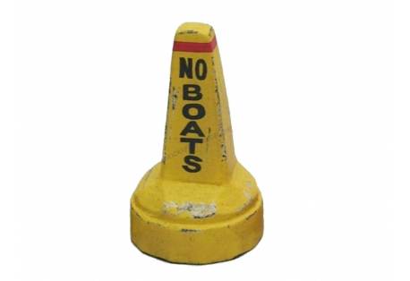 Wooden Yellow Buoy Floater 4"