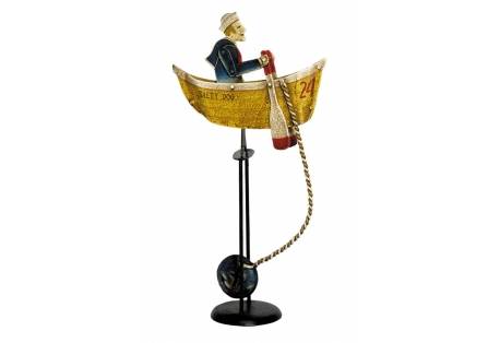  The Salty Dog balance toy is hand painted and has an antiqued rich aged patina finish. 