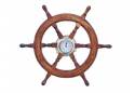 Ship Wheel Porthole Clock 24"