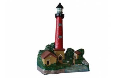 Cast Iron Red Lighthouse Door Stop 12"
