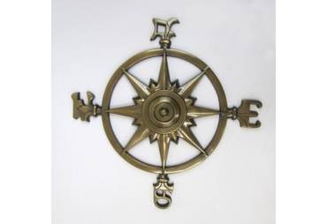 Antique Brass Finish Aluminum Rose Compass 