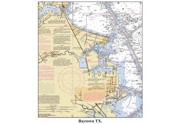  Baytown, TexasDecorative Nautical Chart 