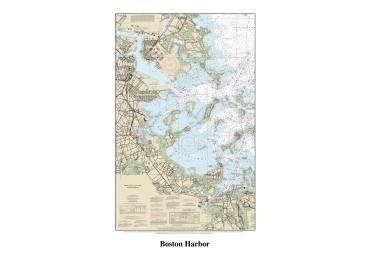 Boston Harbor Decorative Nautical Chart 