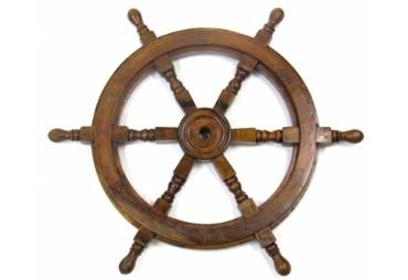 Classic Wooden Decorative  Ship Wheel, Helm 24"