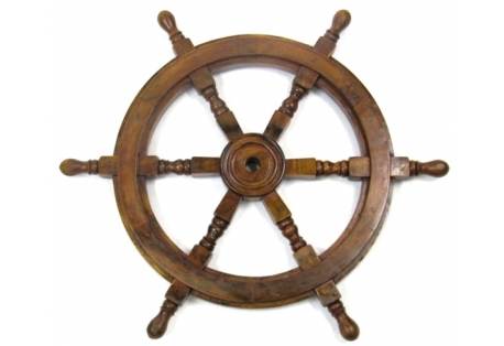 Nautical Wall Decor Classic Wooden Decorative Ship Wheel 