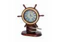 Wooden Ship Wheel Mantel Knot Clock 13"