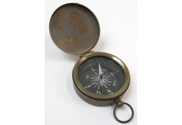 Pocket Compass Brass Antique
