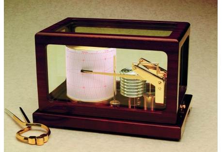 Nautical Weather Instrument Dampened Deluxe  Classic Quartz Barograph Made in Germany 