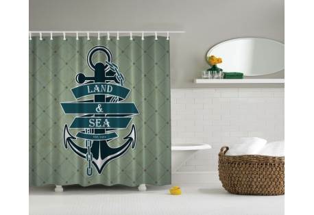 Anchor Land and Sea Shower Curtain 