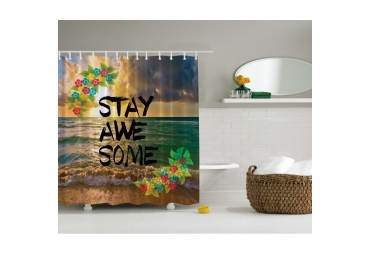 Stay Awesome Shower Curtain 