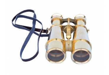 Captain's Solid Brass Binoculars 6"