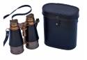 Admirals Antique Brass Binoculars in Leather Case 6"