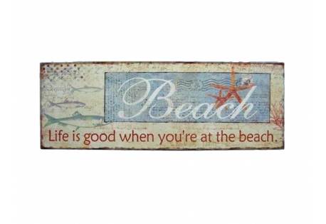 Wooden Life is Good Beach Sign 19"