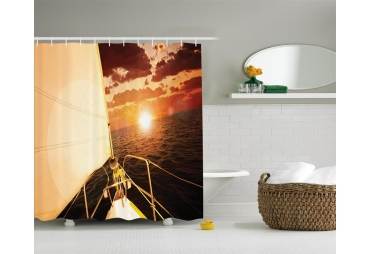 Sunset Sailing Shower Curtain 