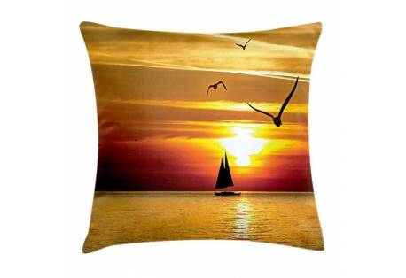 Sunset Sailing Decorative Throw Pillow 