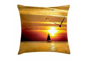 Sunset Sailing Decorative Throw Pillow 