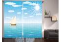 Sailboat in The Ocean Curtain Panel Set 