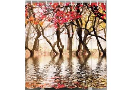 Refresh your bathroom with Autumn on the Lake Shower Curtain shower curtain   3D Digitally printed using state of art latest technology 
