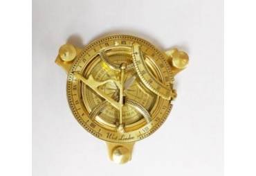 Solid Brass Sundial Compass 