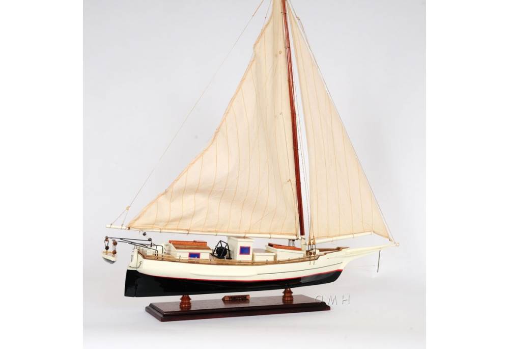 1990 Vtg Chesapeake Bay Skipjack Wooden Sailboat Model Midwest 971 Skill 3 for sale online 