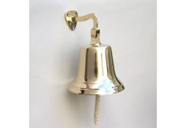 Solid Brass Ship's Bell with Wall Bracket Large