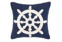 Ship Wheel Hand Made Hook Pillow