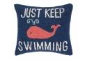 Whale  Keep Swimming Hook Pillow