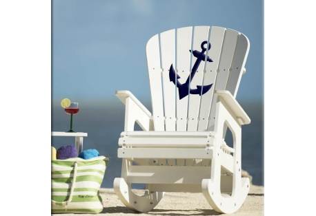 Patio Outside Backyard Rocking Chair with Anchor 