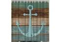 Anchor on Rustic Wood Shower Curtain 