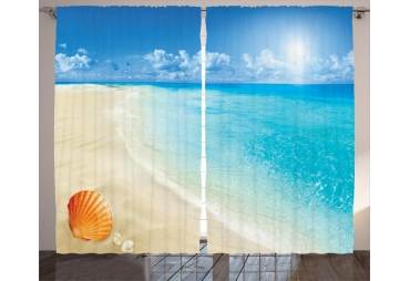 Beach Life Curtain Panel 